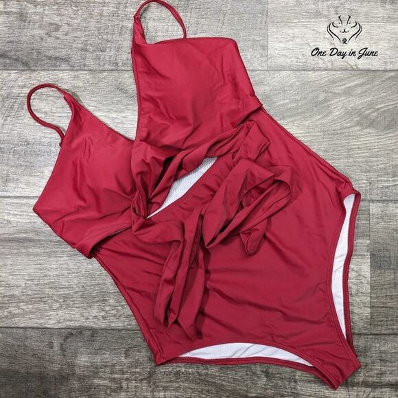 B2prity Tie Wrap Cutout One Piece Swimsuit Size XL - Picture 1 of 3